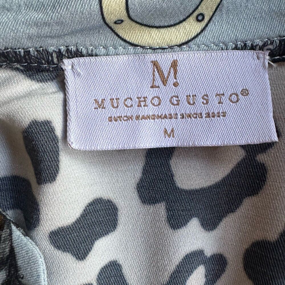 Mucho Gusto Dutch Handmade Maximalist Luxury Bold Dress M Leopard Mob Wife €439 - Picture 3 of 16